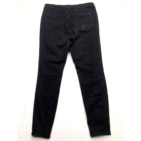 KUHL Black Jeans Women 14 Reg (33x30) Taper Stretch Denim Dark Academia Goth - Picture 2 of 16